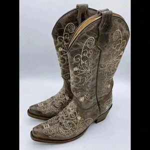 Corral Embroidered Western Boot's Teen Girl Size 2.5  Mexico Sz 5 US